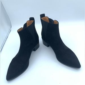 J CREW LEATHER BLACK BOOTIES SIZE 7.5
